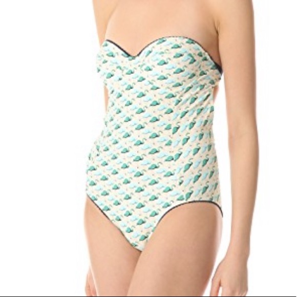 Tory Burch Sanibel Flamingo One Piece Swimsuit S - Picture 2 of 8